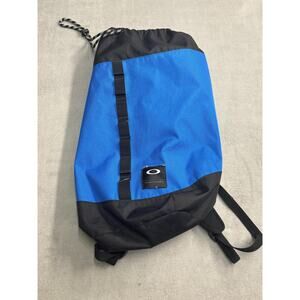Oakley Backpack Mens Blue Black Drawstring Bag Outdoor Sports 92971 Durable Foam